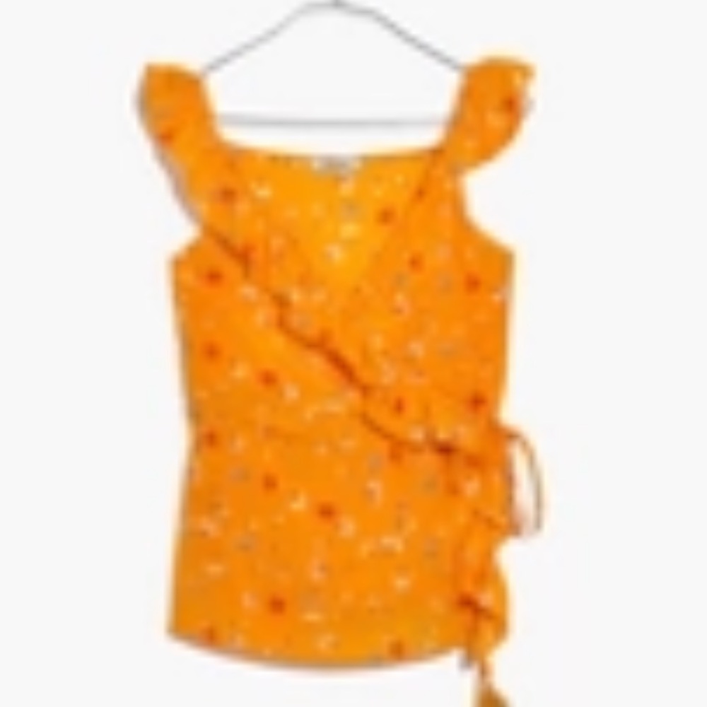 Madewell Silk Wrap Cami Top